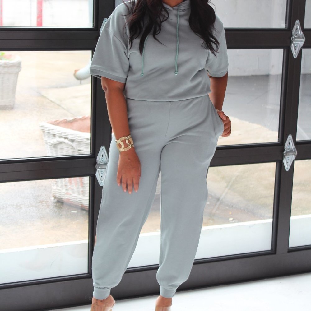COPY - Slit Leg Sweatpants Set